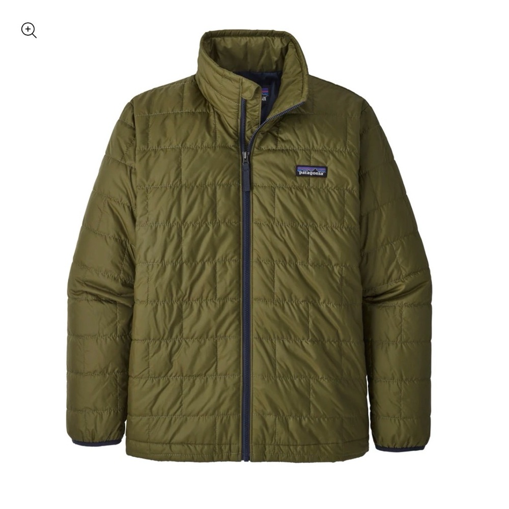 Patagonia Kids Olive Puffer Jacket - Picture 1 of 8